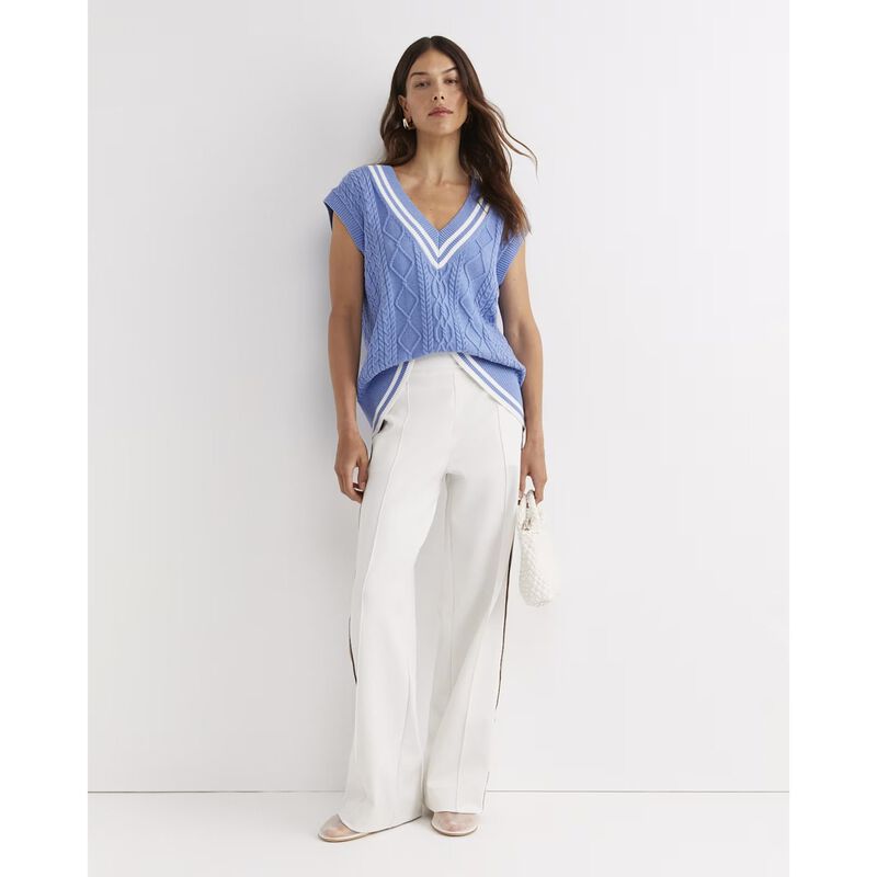 Sportscraft Elka Cable Vneck Vest image number 3